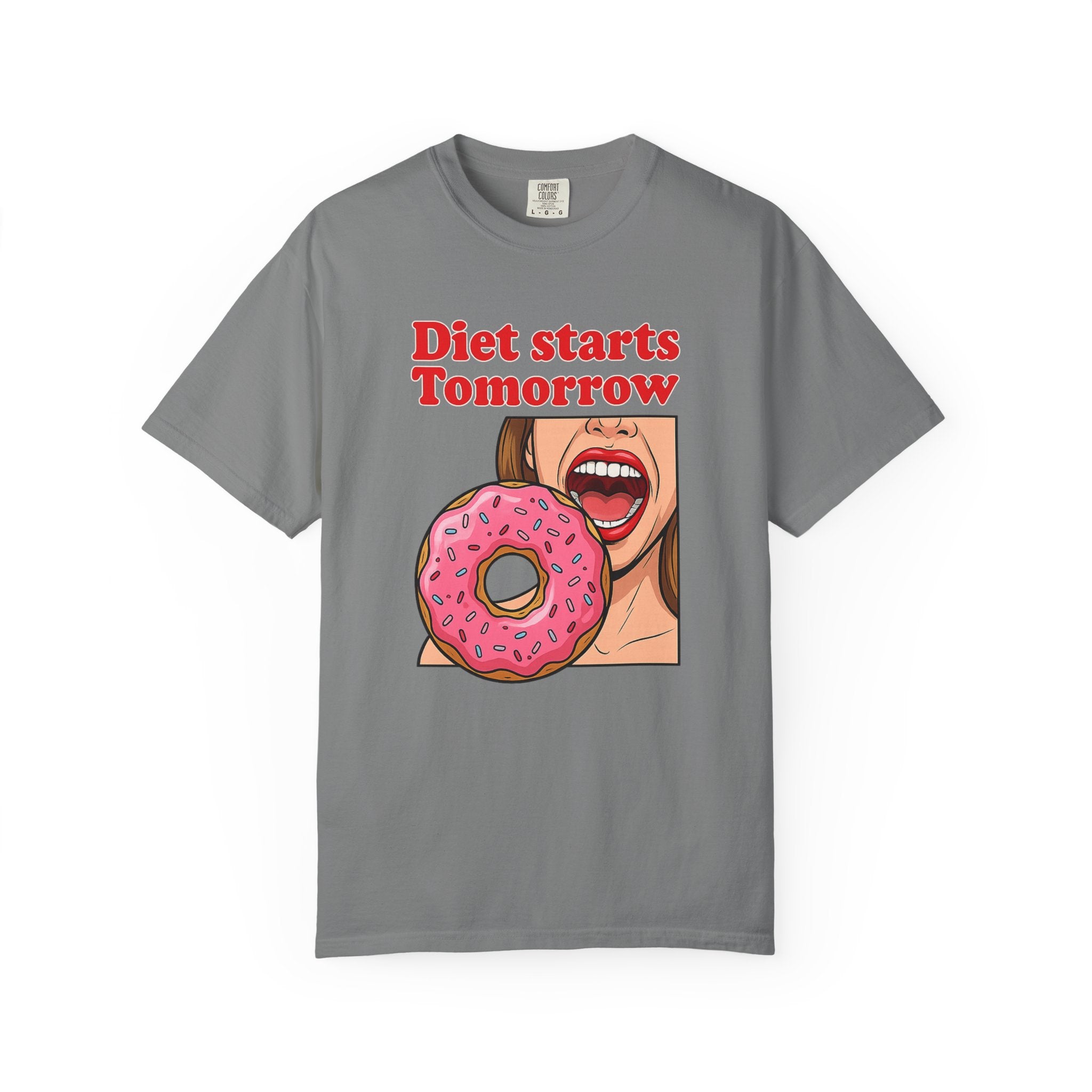 T-Shirt — "Diet Starts Tomorrow" Donut Graphic Tee
