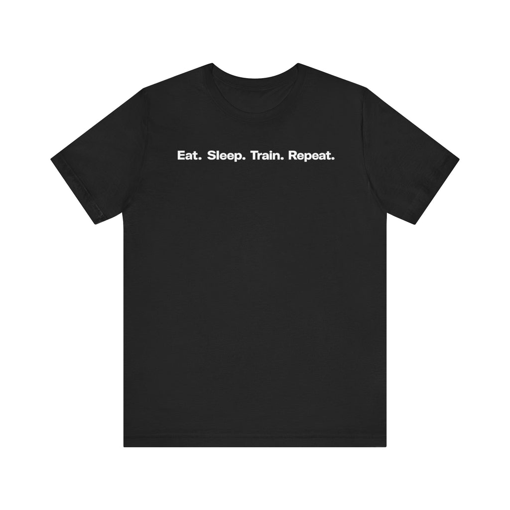 Eat. Sleep. Train. Repeat. Tee — Minimalist Music Symbols T‑Shirt