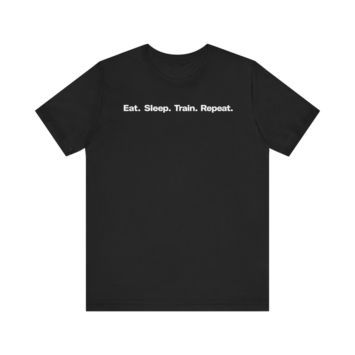 Eat. Sleep. Train. Repeat. Tee — Minimalist Music Symbols T‑Shirt