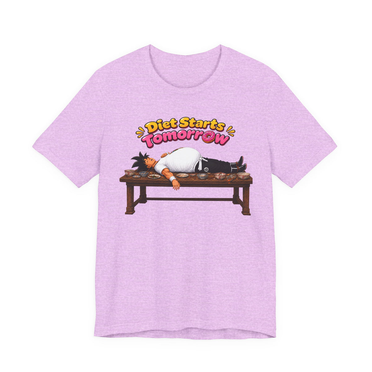 Goku Diet Starts Tomorrow T-Shirt — Funny Lazy Anime Graphic Tee