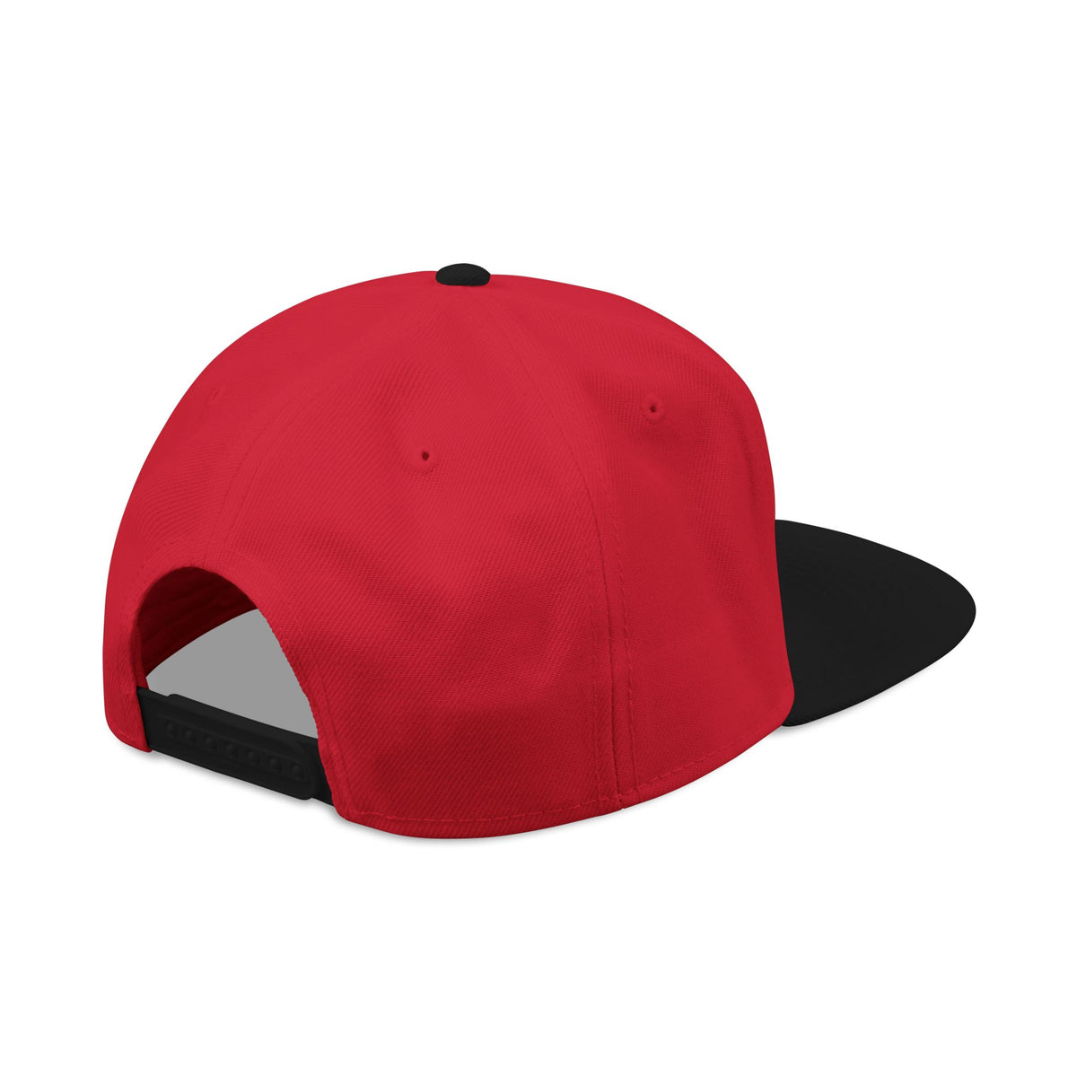 Embroidered Japanese Script Snapback Hat — Red/Black Streetwear Cap