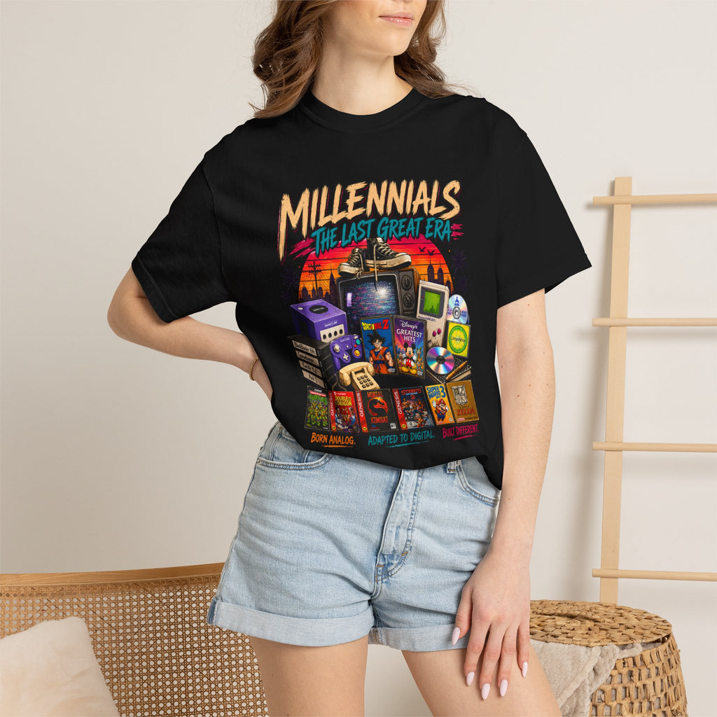 Millennials Retro Throwback T-Shirt — 90s Nostalgia Gaming & Pop Culture Tee