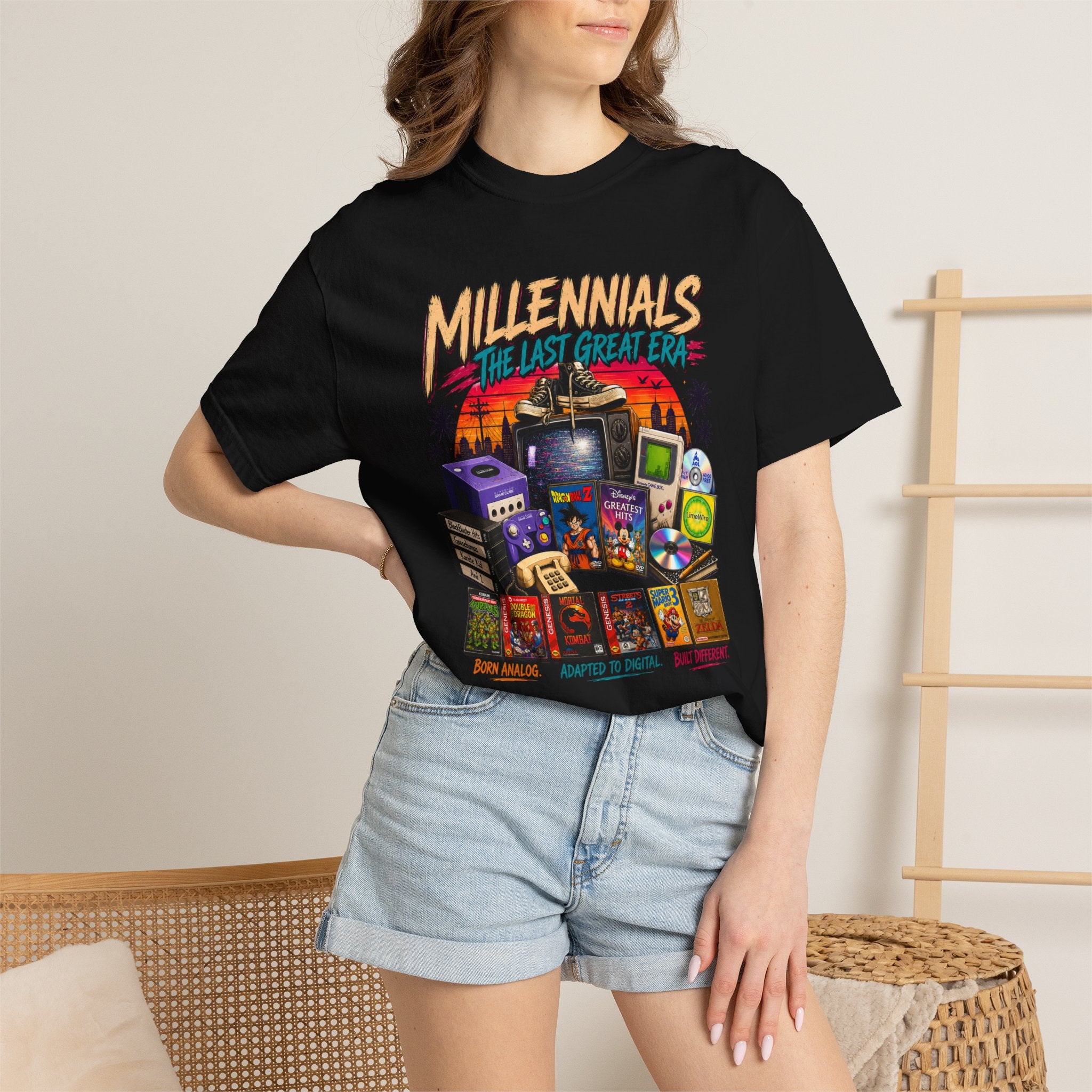 Millennials Retro Throwback T-Shirt — 90s Nostalgia Gaming & Pop Culture Tee