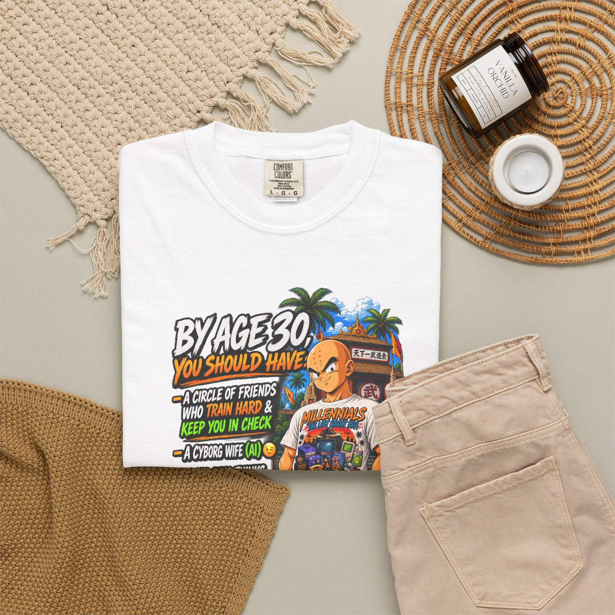 Krillin After 30 Bragging Rights — Anime Millennials Graphic Tee