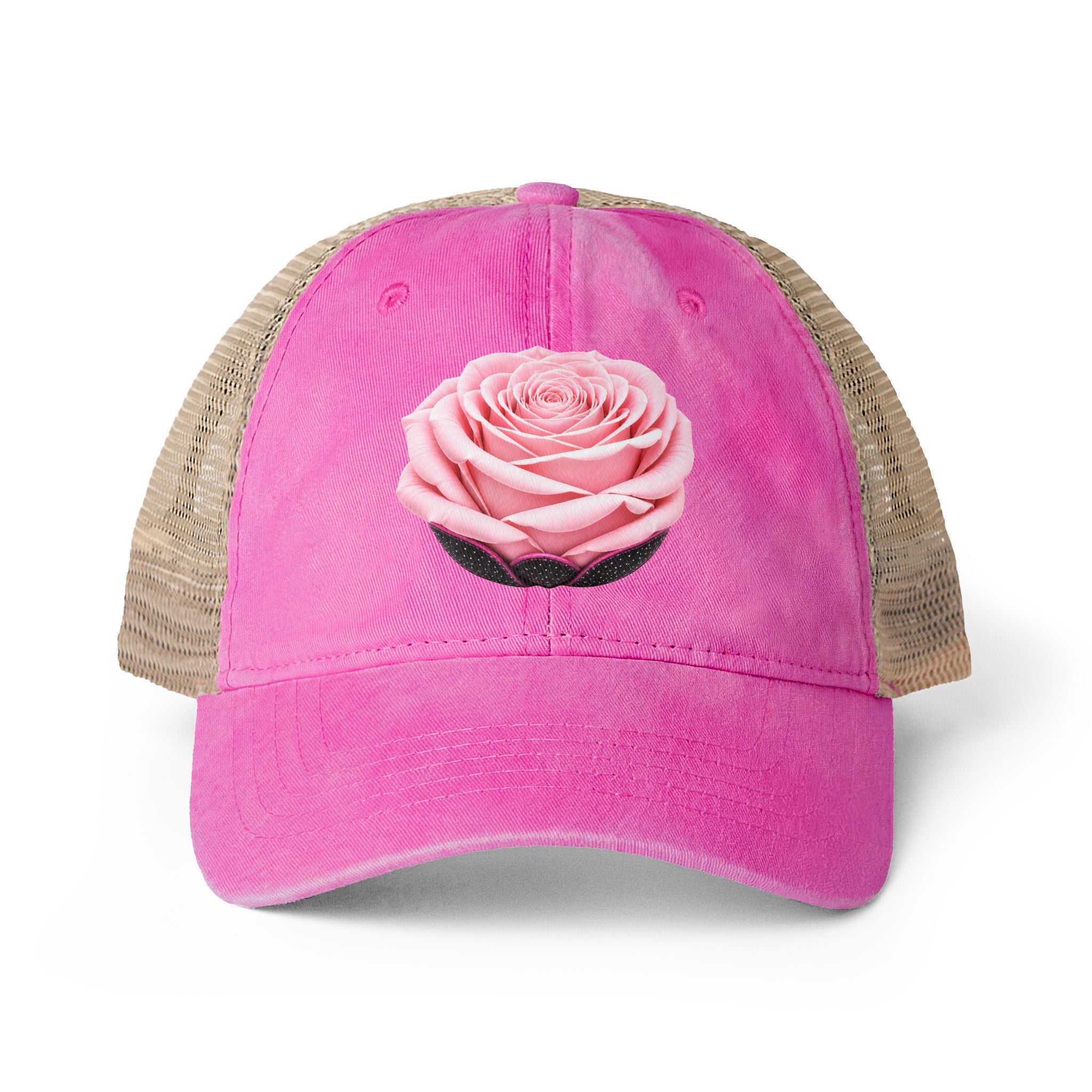 Infinity Rose Women's Washed Mesh-Back Cap