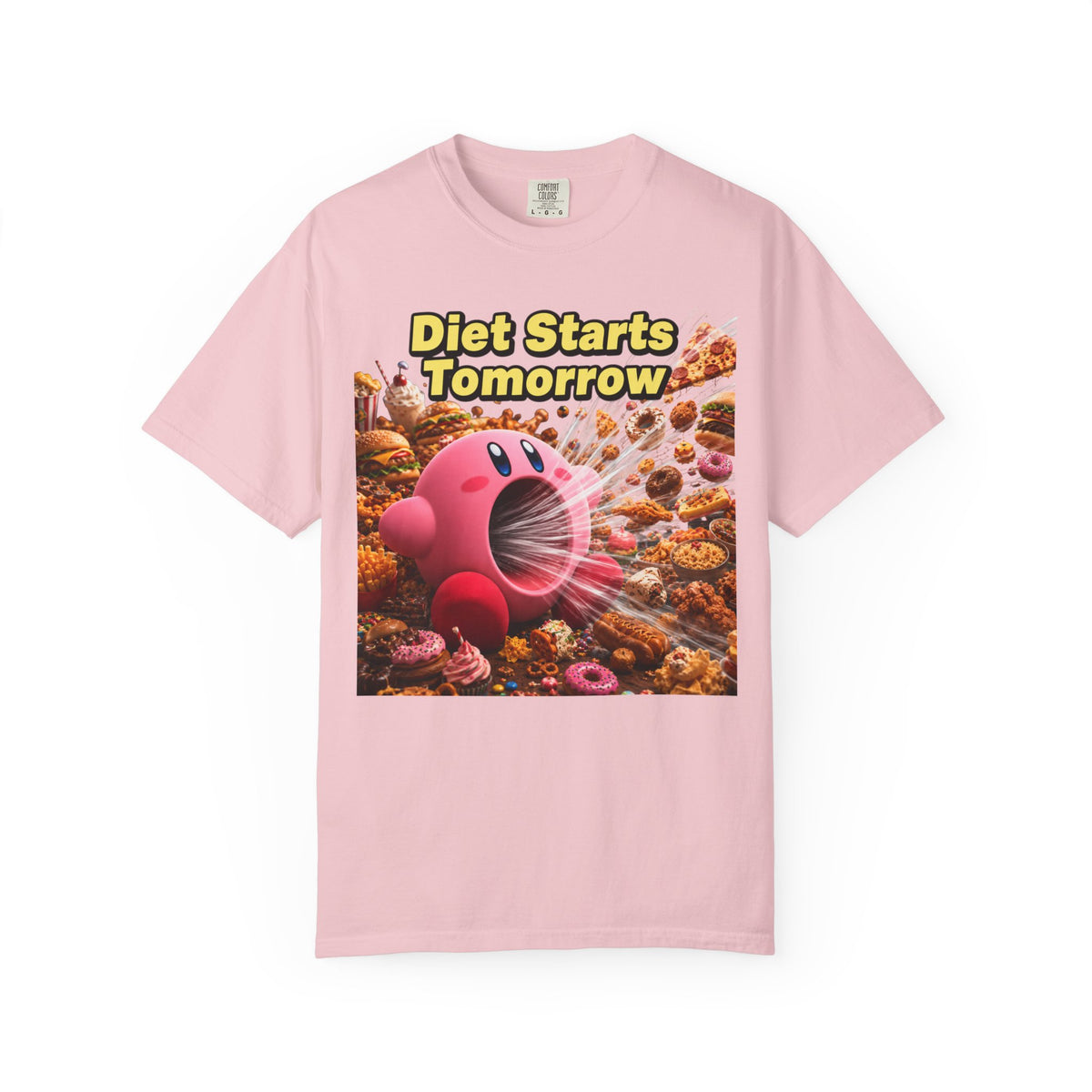 Kirby - Diet Starts Tomorrow T‑Shirt —  Food Humor Graphic Tee
