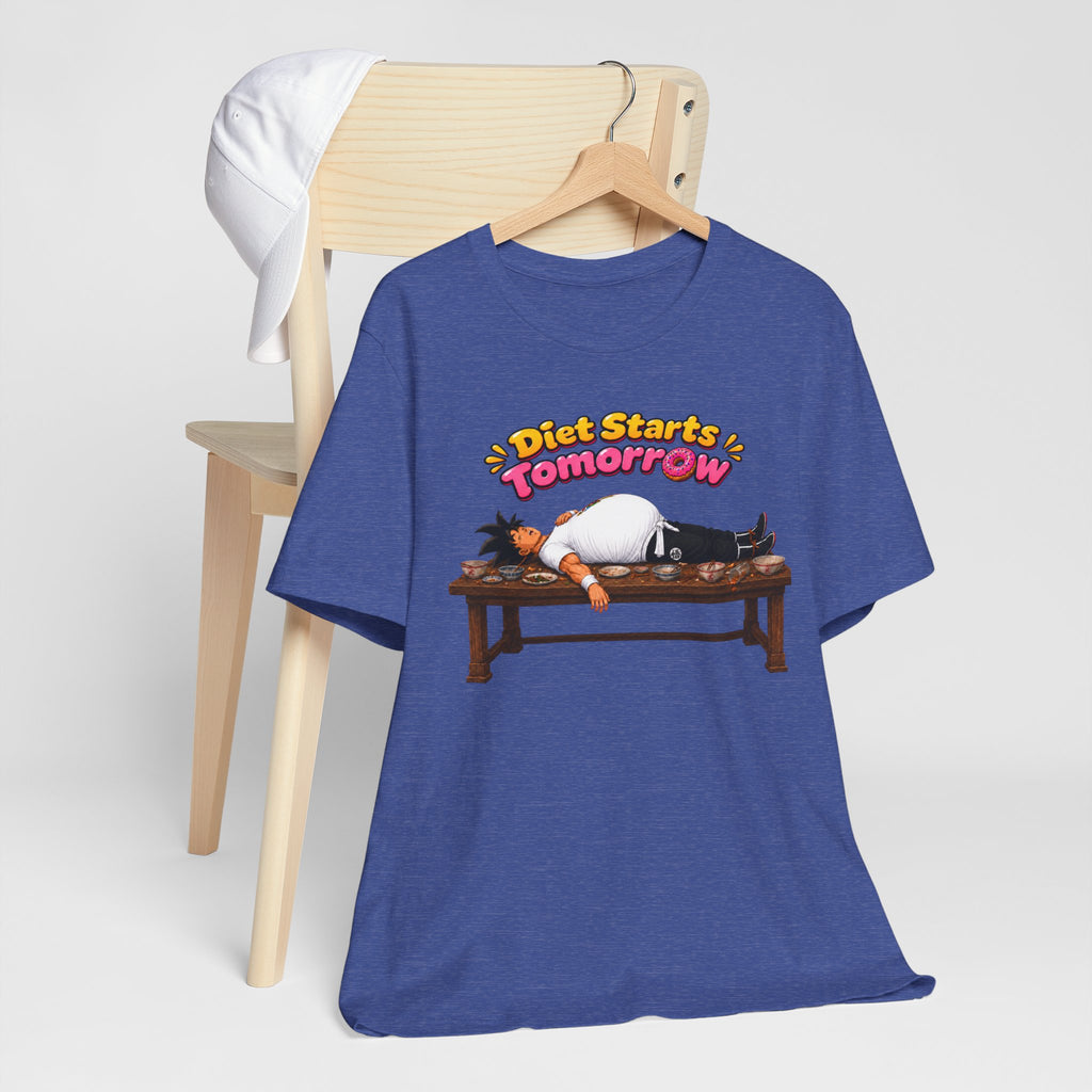 Goku Diet Starts Tomorrow T-Shirt — Funny Lazy Anime Graphic Tee