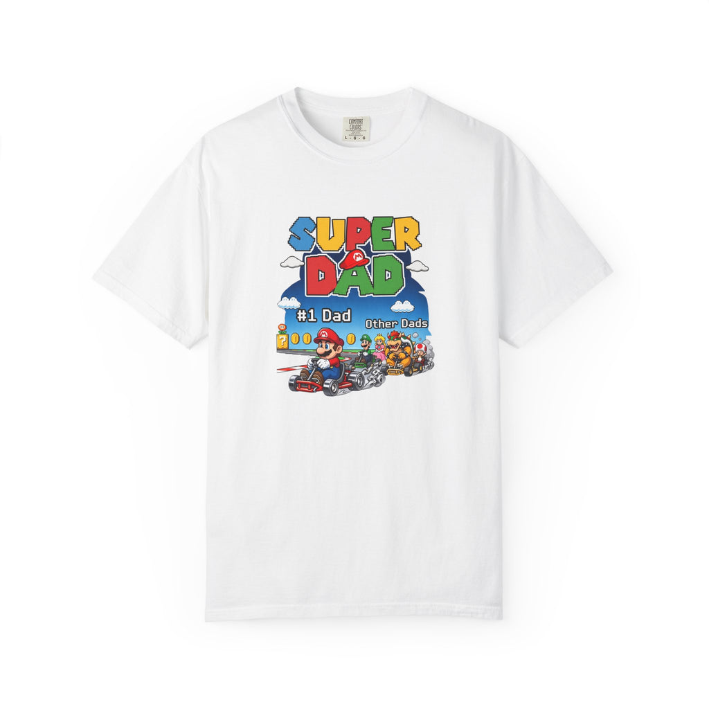 T-Shirt — "Super Dad" Retro Racing Gamer Tee (No.1 Dad)