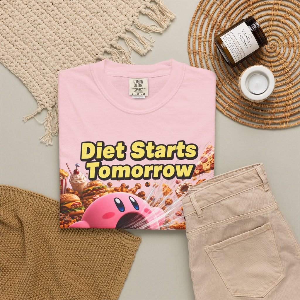 Kirby - Diet Starts Tomorrow T‑Shirt —  Food Humor Graphic Tee